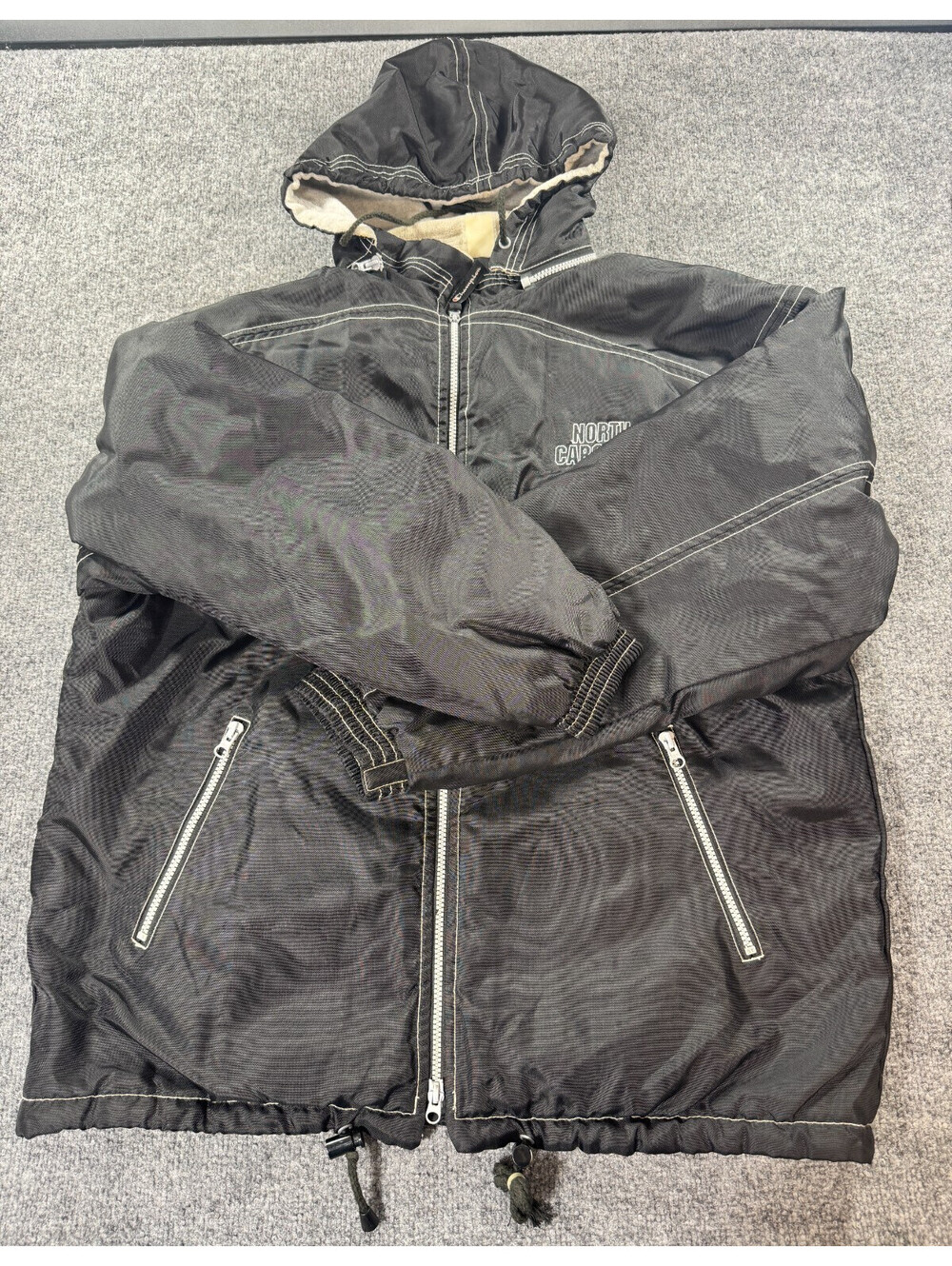 Vintage Champion Men’s North Carolina Tar Heels Jacket Black Size Large